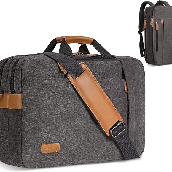 3 in 1 Computer Bag for Men, 17-17.3 Inch Laptop Messenger Bag for Business/Work - Picture 1 of 6